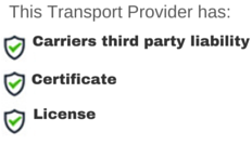 Transportörens försäkringar, licenser och certifikat